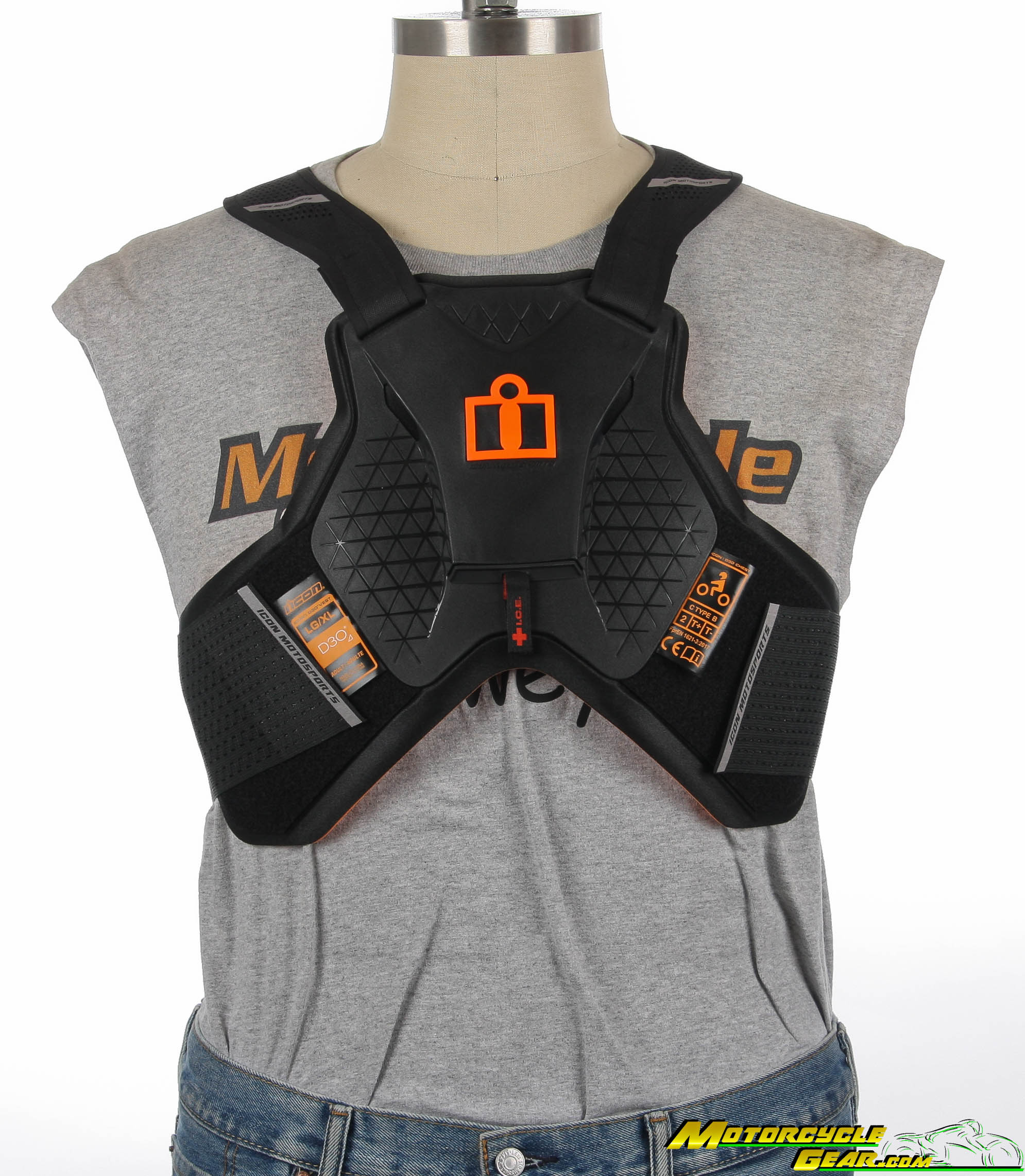 Viewing Images For Icon D3O Vest :: MotorcycleGear.com