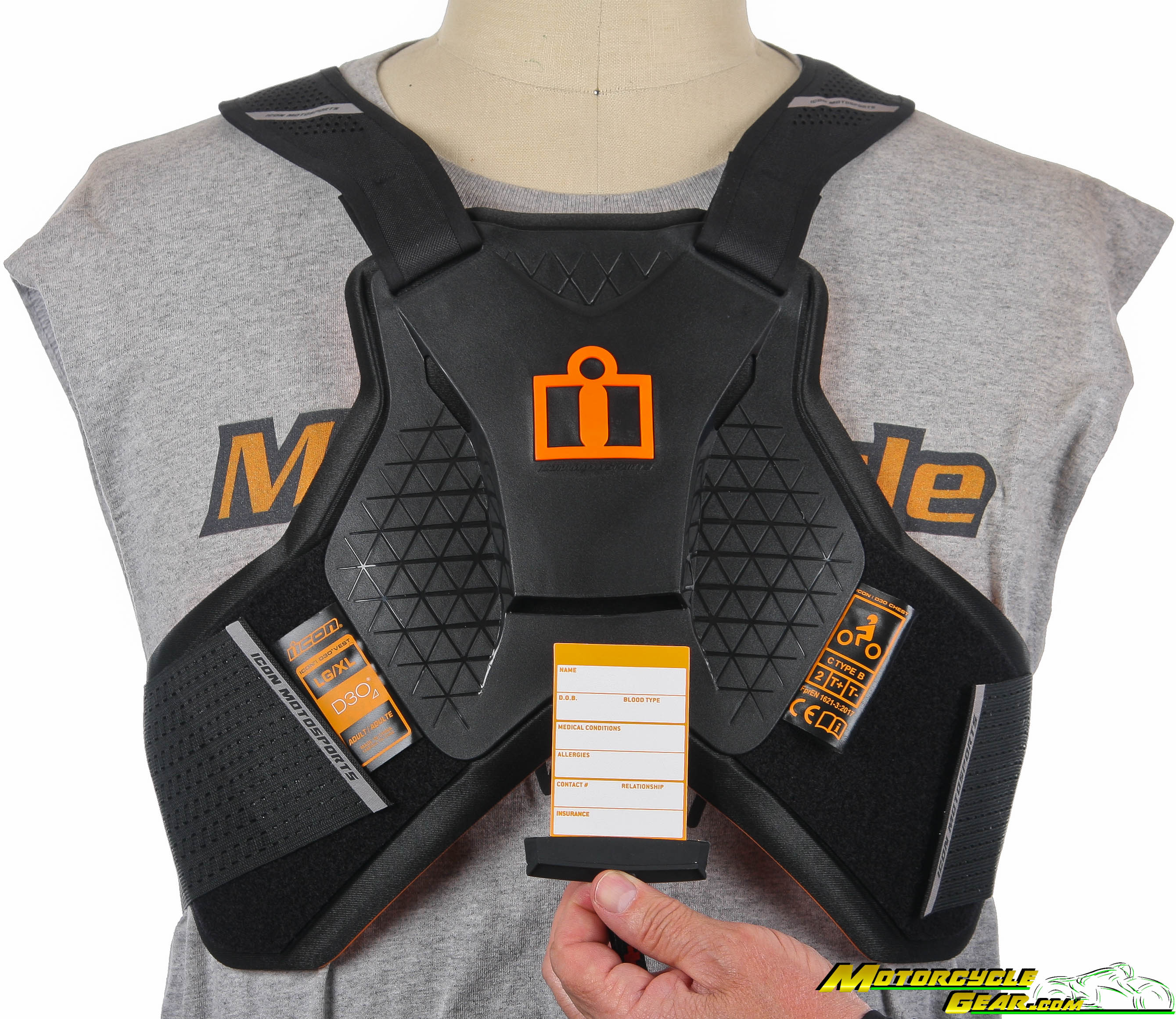Viewing Images For Icon D3O Vest :: MotorcycleGear.com
